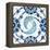 An Iznik Pottery Tile, with a Spiralling Floral Motif, Early 17th Century-null-Framed Premier Image Canvas