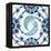 An Iznik Pottery Tile, with a Spiralling Floral Motif, Early 17th Century-null-Framed Premier Image Canvas