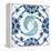 An Iznik Pottery Tile, with a Spiralling Floral Motif, Early 17th Century-null-Framed Premier Image Canvas