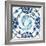 An Iznik Pottery Tile, with a Spiralling Floral Motif, Early 17th Century-null-Framed Giclee Print