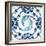 An Iznik Pottery Tile, with a Spiralling Floral Motif, Early 17th Century-null-Framed Giclee Print