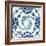 An Iznik Pottery Tile, with a Spiralling Floral Motif, Early 17th Century-null-Framed Giclee Print