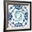 An Iznik Pottery Tile, with a Spiralling Floral Motif, Early 17th Century-null-Framed Giclee Print