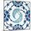 An Iznik Pottery Tile, with a Spiralling Floral Motif, Early 17th Century-null-Mounted Giclee Print