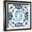 An Iznik Pottery Tile, with a Spiralling Floral Motif, Early 17th Century-null-Framed Giclee Print