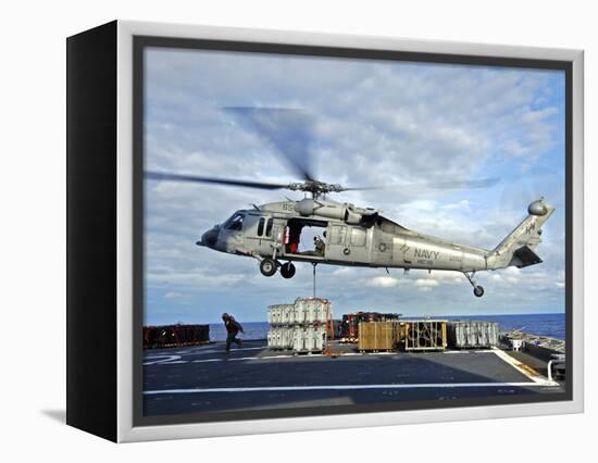 An MH-60s Seahawk Helicopter Prepares to Deliver Ammunition-Stocktrek Images-Framed Premier Image Canvas