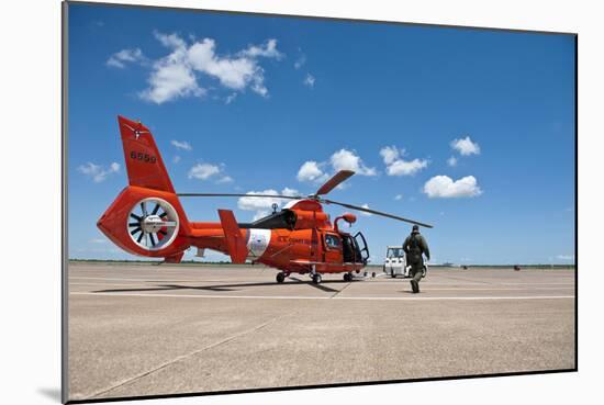 An Mh-65C Dolphin Helicopter of the U.S. Coast Guard-null-Mounted Photographic Print
