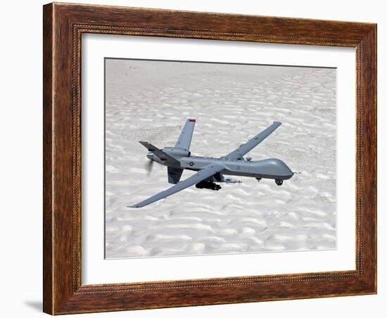 An MQ-9 Reaper Flies a Training Mission Over Southern New Mexico-Stocktrek Images-Framed Photographic Print