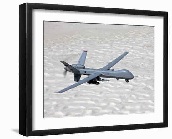 An MQ-9 Reaper Flies a Training Mission Over Southern New Mexico-Stocktrek Images-Framed Photographic Print