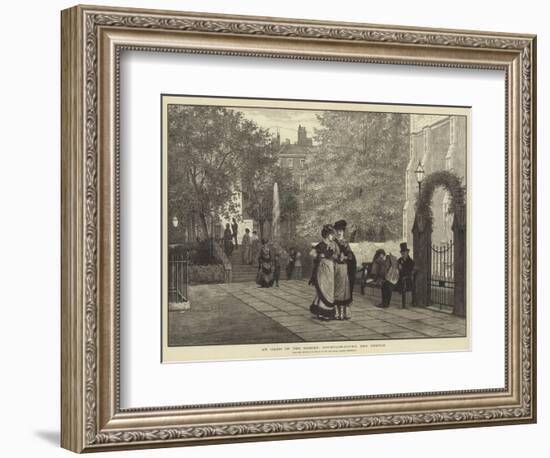 An Oasis in the Desert, Fountain-Court, the Temple-Henry Wallis-Framed Giclee Print
