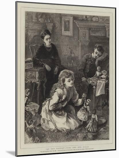 An Odd Couple, Vera and Her Dolls-Henry Woods-Mounted Giclee Print