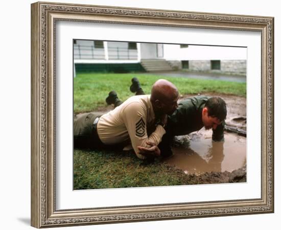 An Officer And A Gentleman, Louis Gossett, Richard Gere, 1982-null-Framed Photo