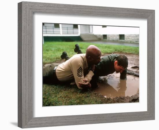 An Officer And A Gentleman, Louis Gossett, Richard Gere, 1982-null-Framed Photo