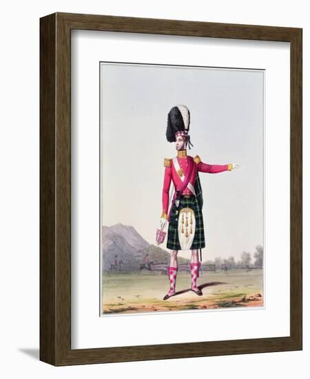 An Officer of the 92nd Highland Regiment of Foot from Spooner's Upright Series of "Costume of the…-null-Framed Giclee Print