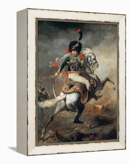 An Officer of the Imperial Horse Guards Charging-Théodore Géricault-Framed Premier Image Canvas