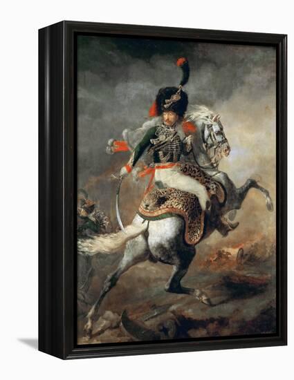 An Officer of the Imperial Horse Guards Charging-Théodore Géricault-Framed Premier Image Canvas