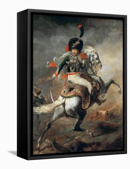 An Officer of the Imperial Horse Guards Charging-Théodore Géricault-Framed Premier Image Canvas