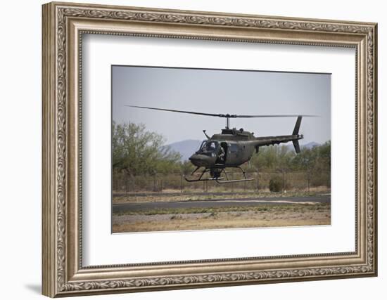 An Oh-58 Kiowa Helicopter of the U.S. Army Landing at Pinal Airpark, Arizona-Stocktrek Images-Framed Photographic Print