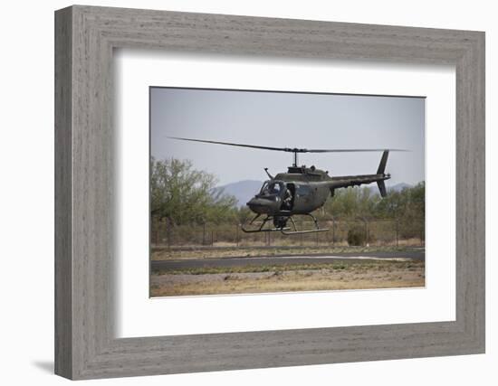 An Oh-58 Kiowa Helicopter of the U.S. Army Landing at Pinal Airpark, Arizona-Stocktrek Images-Framed Photographic Print