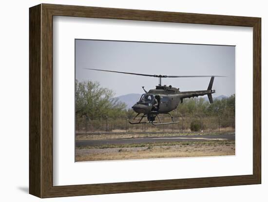 An Oh-58 Kiowa Helicopter of the U.S. Army Landing at Pinal Airpark, Arizona-Stocktrek Images-Framed Photographic Print