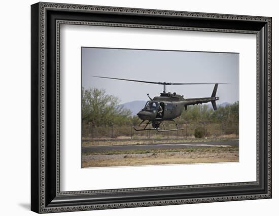 An Oh-58 Kiowa Helicopter of the U.S. Army Landing at Pinal Airpark, Arizona-Stocktrek Images-Framed Photographic Print