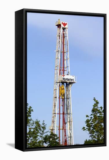 An Oil-rig Drilling Derrick-Duncan Shaw-Framed Premier Image Canvas