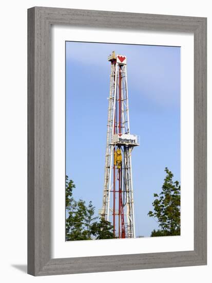 An Oil-rig Drilling Derrick-Duncan Shaw-Framed Photographic Print