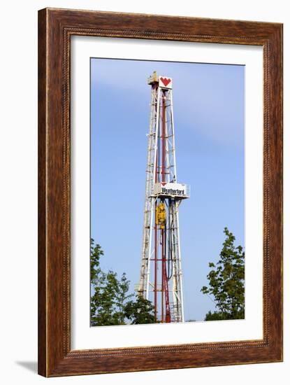 An Oil-rig Drilling Derrick-Duncan Shaw-Framed Photographic Print