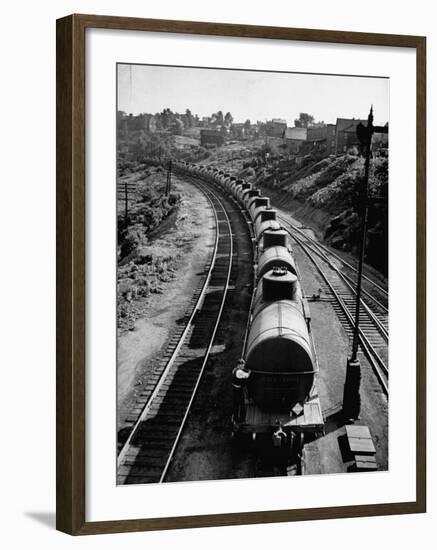 An Oil Tank Train Traveling to it's Destination-Bernard Hoffman-Framed Photographic Print