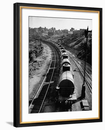 An Oil Tank Train Traveling to it's Destination-Bernard Hoffman-Framed Photographic Print