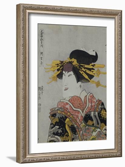 An Okubi-e of the Actor Nakamura Matsue III-Utagawa Kunisada-Framed Giclee Print