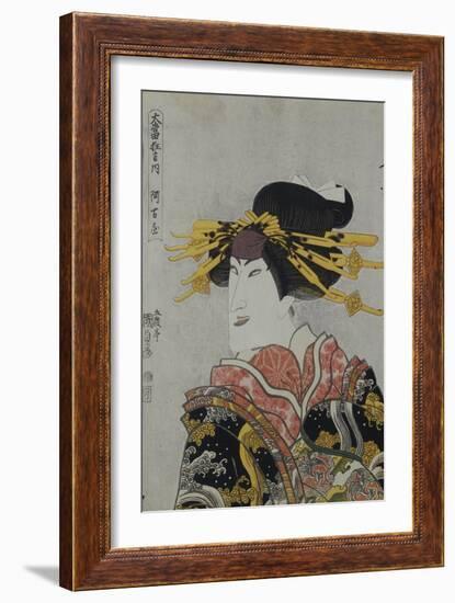 An Okubi-e of the Actor Nakamura Matsue III-Utagawa Kunisada-Framed Giclee Print