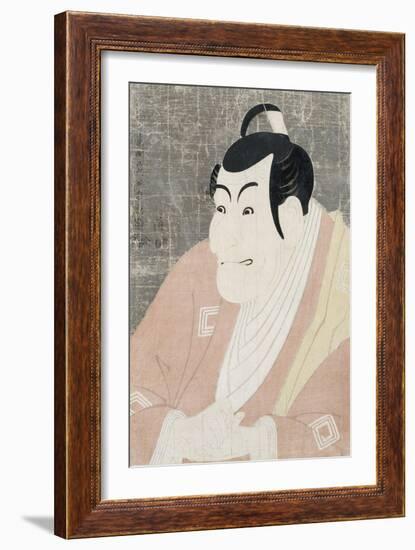 An Okubi-e Portrait of the Actor Ichikawa Ebizo IV (1741-1806)-Toshusai Sharaku-Framed Giclee Print
