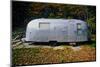 An old air steam trailer parked in Maine-null-Mounted Photographic Print