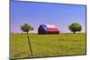 An Old Barn Painted with a Texas Flag near Waco Texas-Hundley Photography-Mounted Photographic Print