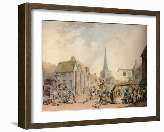 'An old English Village Scene', c18th century. (1941)-Thomas Rowlandson-Framed Giclee Print