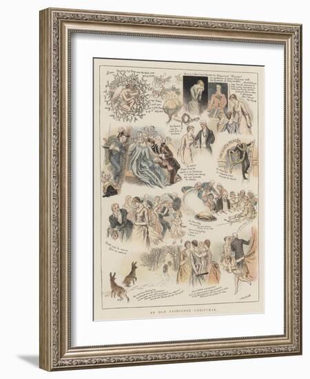 An Old Fashioned Christmas-Arthur Hughes-Framed Giclee Print