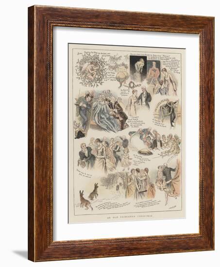 An Old Fashioned Christmas-Arthur Hughes-Framed Giclee Print