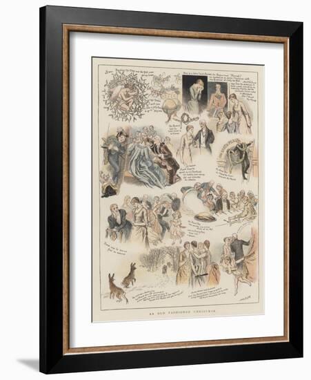 An Old Fashioned Christmas-Arthur Hughes-Framed Giclee Print