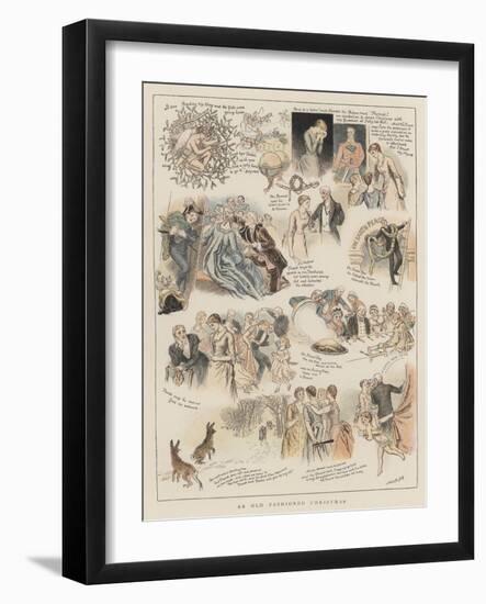 An Old Fashioned Christmas-Arthur Hughes-Framed Giclee Print