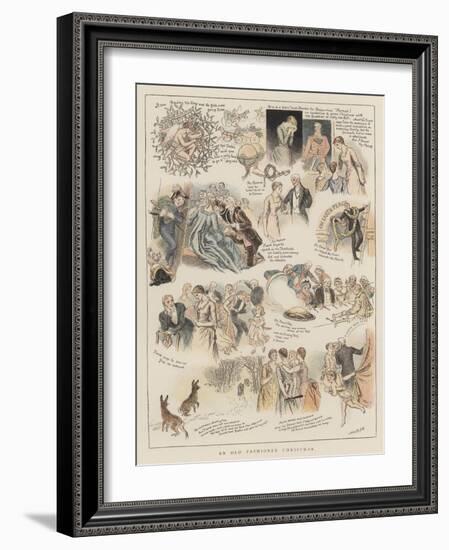 An Old Fashioned Christmas-Arthur Hughes-Framed Giclee Print