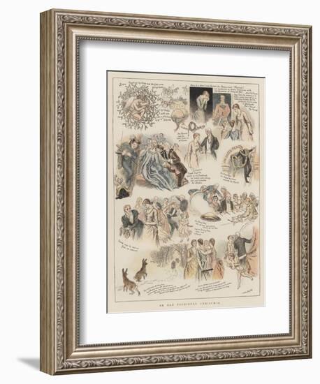 An Old Fashioned Christmas-Arthur Hughes-Framed Giclee Print