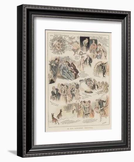 An Old Fashioned Christmas-Arthur Hughes-Framed Giclee Print