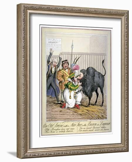 An Old Friend with a New Face or the Baron in Disguise, 1821-Theodore Lane-Framed Giclee Print