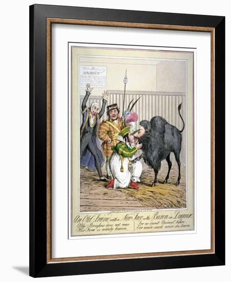 An Old Friend with a New Face or the Baron in Disguise, 1821-Theodore Lane-Framed Giclee Print