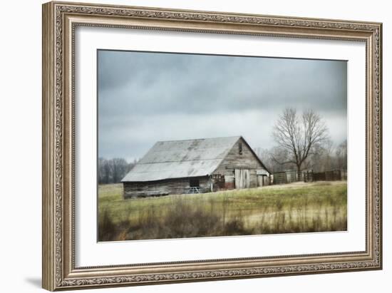 An Old Gray Barn-Jai Johnson-Framed Giclee Print