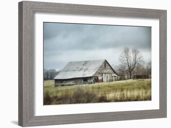 An Old Gray Barn-Jai Johnson-Framed Giclee Print