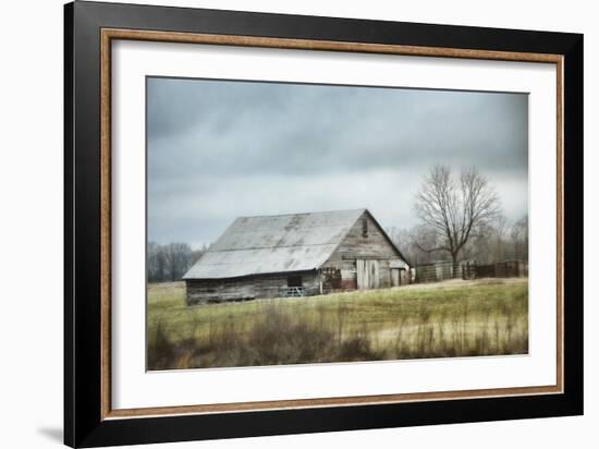 An Old Gray Barn-Jai Johnson-Framed Giclee Print