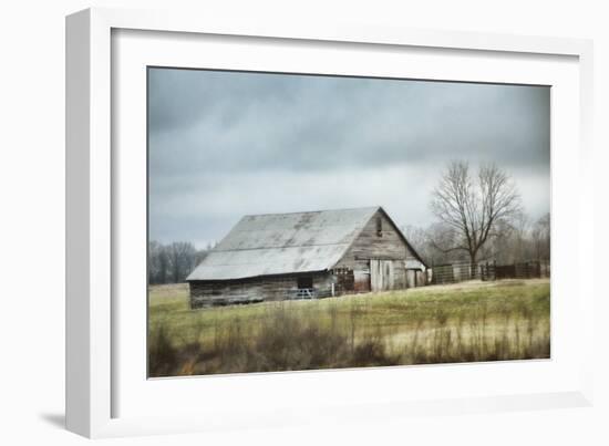 An Old Gray Barn-Jai Johnson-Framed Giclee Print