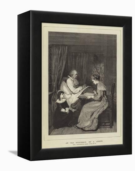 An Old Huguenot-Albert Anker-Framed Premier Image Canvas